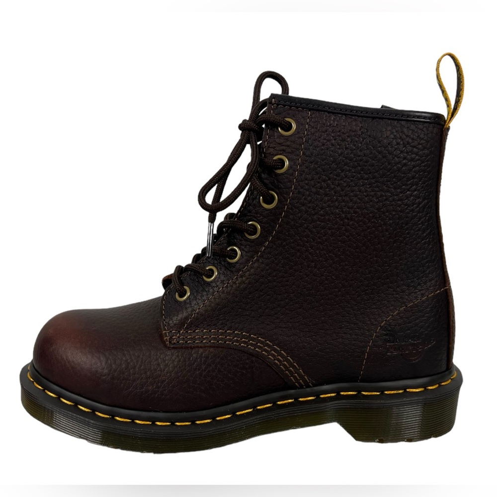 Dr. Martens Womens Maple Zip Steel Toe Boots Size US 7 Brown Safety Shoe NWOB - Picture 4 of 9